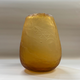 Heather Mettler TALL AMBER PEBBLE VASE WITH ETCHED MANTA RAY