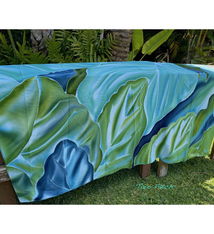 Angela Tisseraud Taro Leaf Handpainted Pareo by Angela Tisseraud