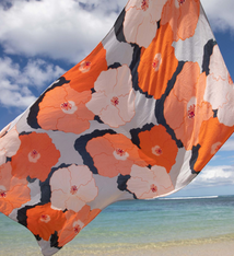 Misha Lam Home Retro Hibiscus Pareo by Misha Lam