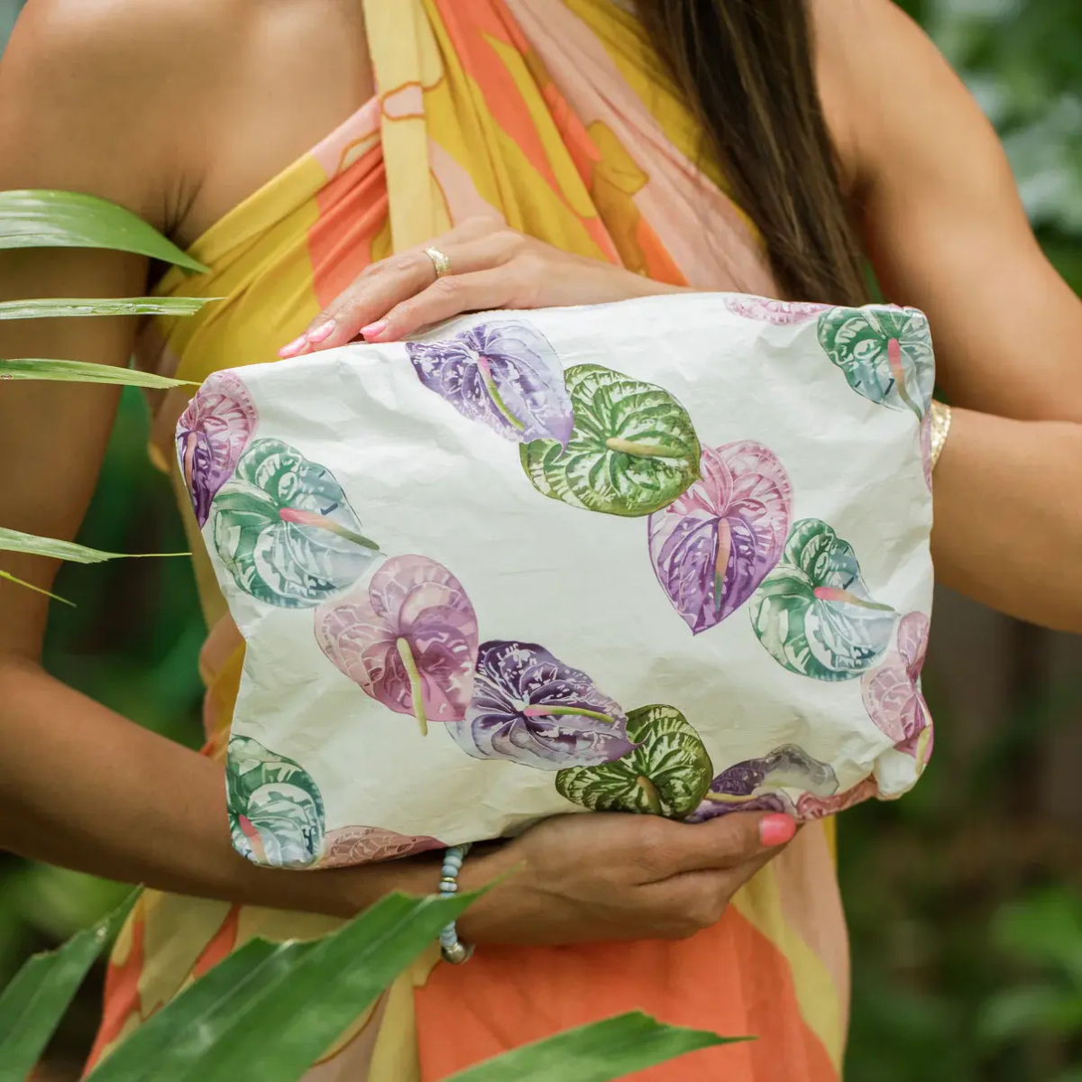 Misha Lam Home Rainbow Anthurium Pouch by Misha Lam