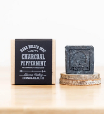 My Manoa Hand-Milled Charcoal + Peppermint Clay Soap Stone