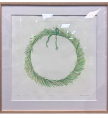 Paiko Ridge Studio Ti Lei Poʻo – Drypoint Etching Artist Proof by Shelly Choy (20.75×20.75 Framed)