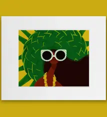 Punky Aloha Madonna Launiu Matted Art Print by Punky Aloha