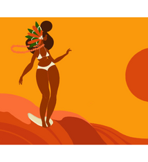 Punky Aloha Slide 8×10 Matted Art Print by Punky Aloha