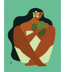 Punky Aloha Ulu Mama 8×10 Matted Art Print by Punky Aloha