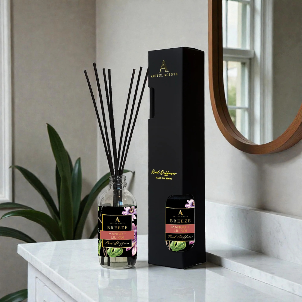 Artful Scents Breeze Reed Diffuser Mango Lilikoi by Artful Scents