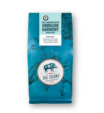 Big Island Coffee Roasters 7 OZ WHOLE BEAN ROASTED COFFEE: HAWAIIAN HARMONY (MED. DARK)