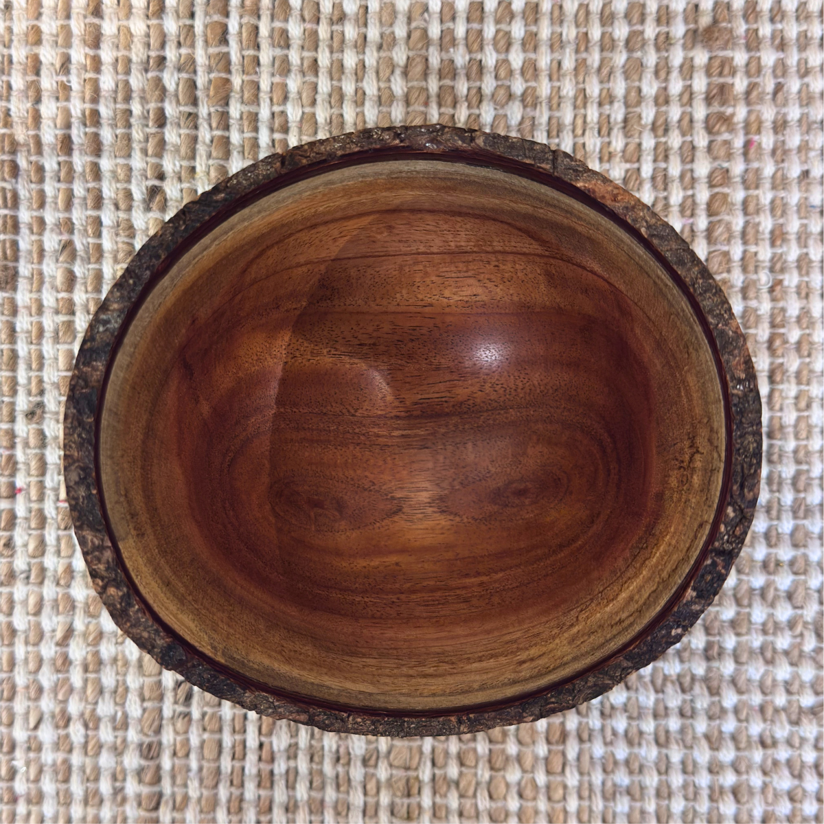 Andy Cole Hand-Turned Neem Wood Bowl Natural Edge by Andy Cole