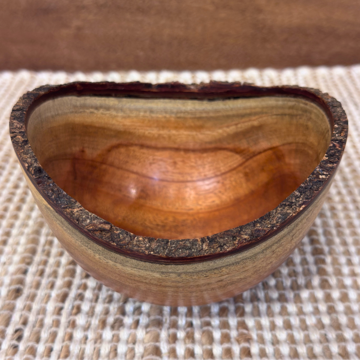 Andy Cole Hand-Turned Neem Wood Bowl Natural Edge by Andy Cole