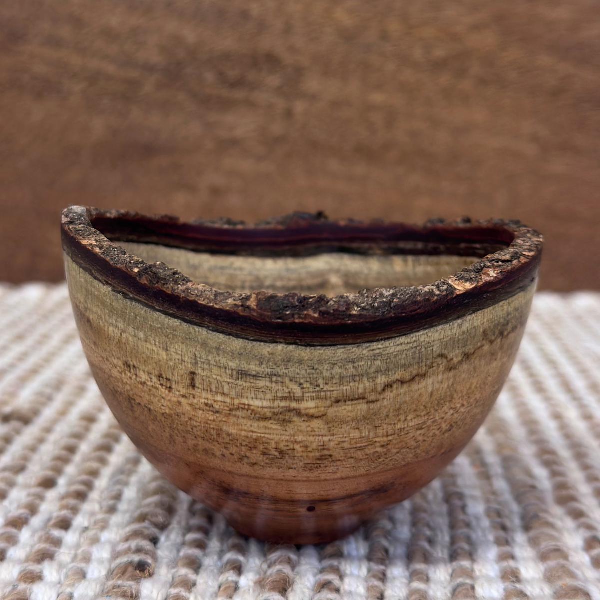 Andy Cole Hand-Turned Neem Wood Bowl Natural Edge by Andy Cole