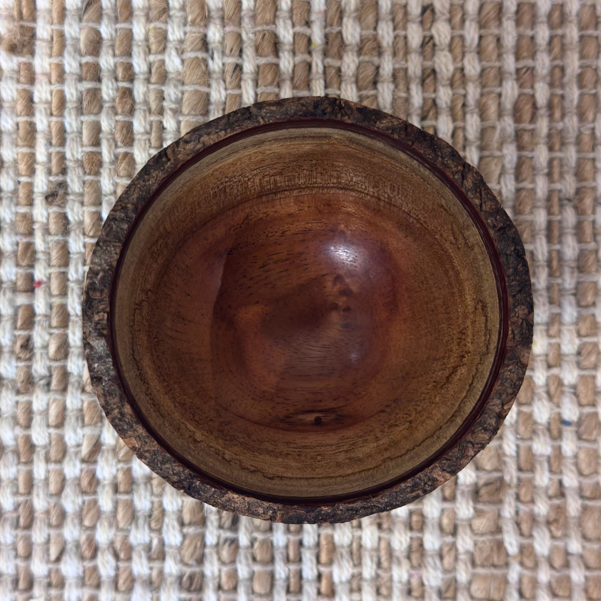 Andy Cole Hand-Turned Neem Wood Bowl Natural Edge by Andy Cole