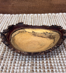 Andy Cole Hand-Turned Neem Wood Bowl Natural Edge by Andy Cole