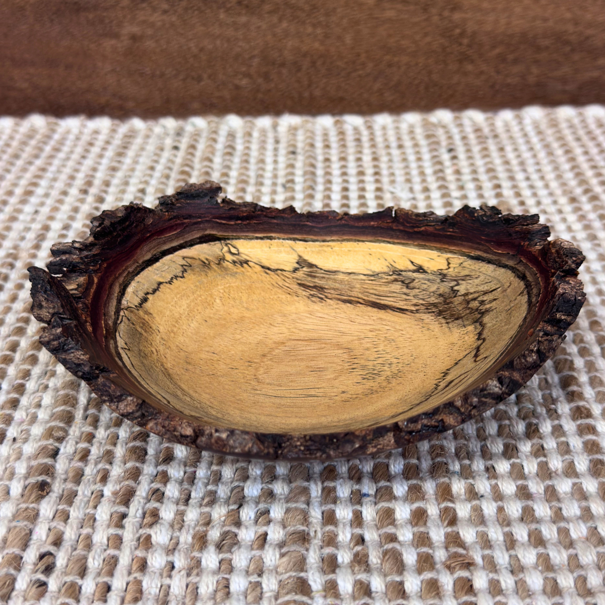 Andy Cole Hand-Turned Neem Wood Bowl Natural Edge by Andy Cole