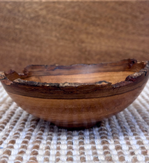 Andy Cole Hand-Turned Ipe Wood Bowl Natural Edge by Andy Cole