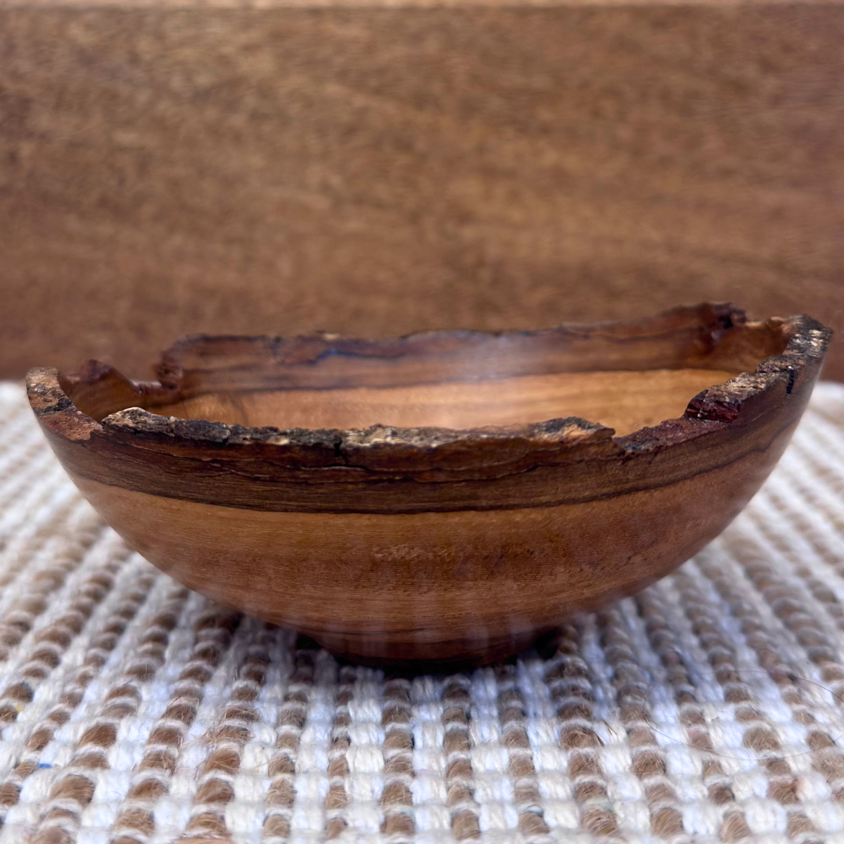 Andy Cole Hand-Turned Ipe Wood Bowl Natural Edge by Andy Cole