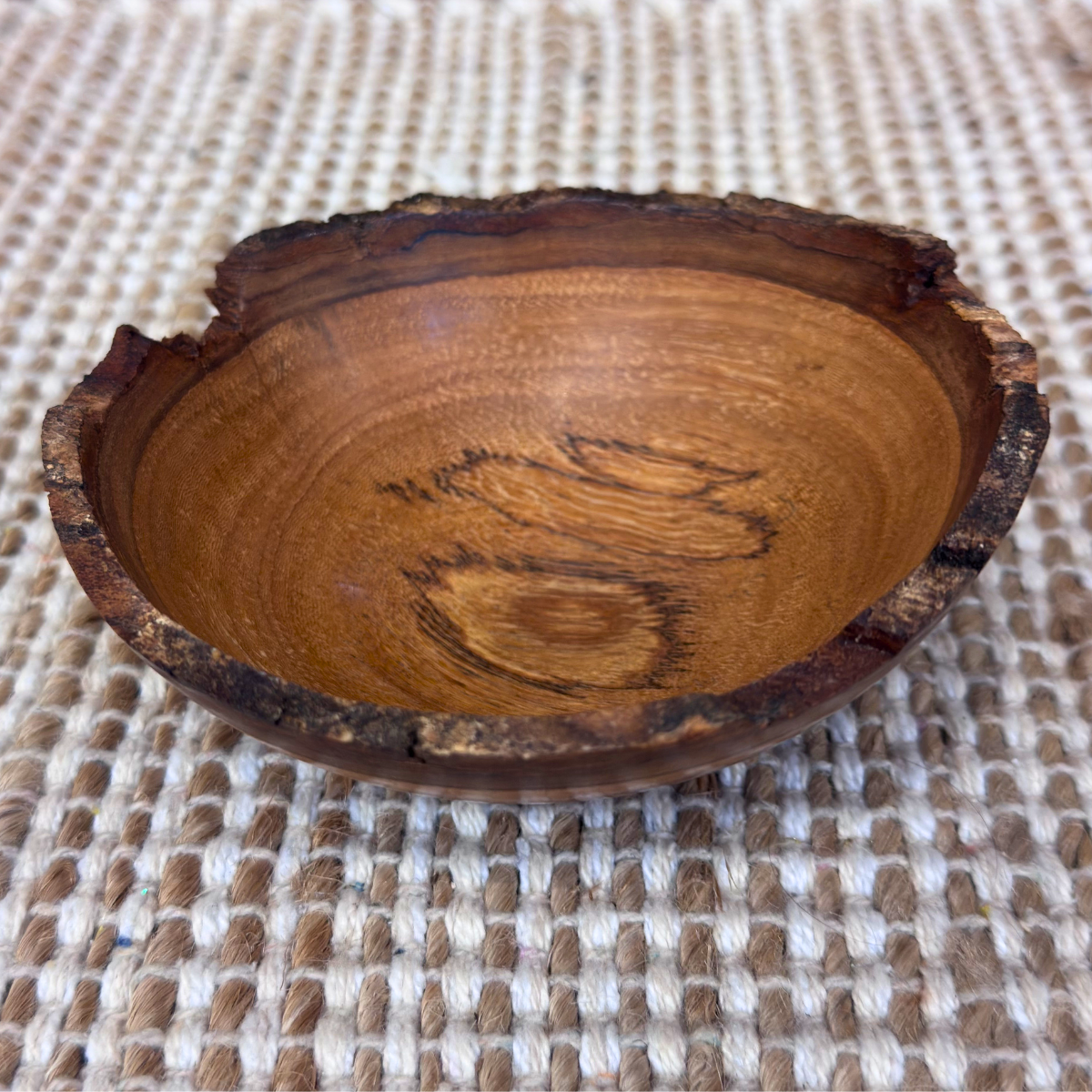 Andy Cole Hand-Turned Ipe Wood Bowl Natural Edge by Andy Cole