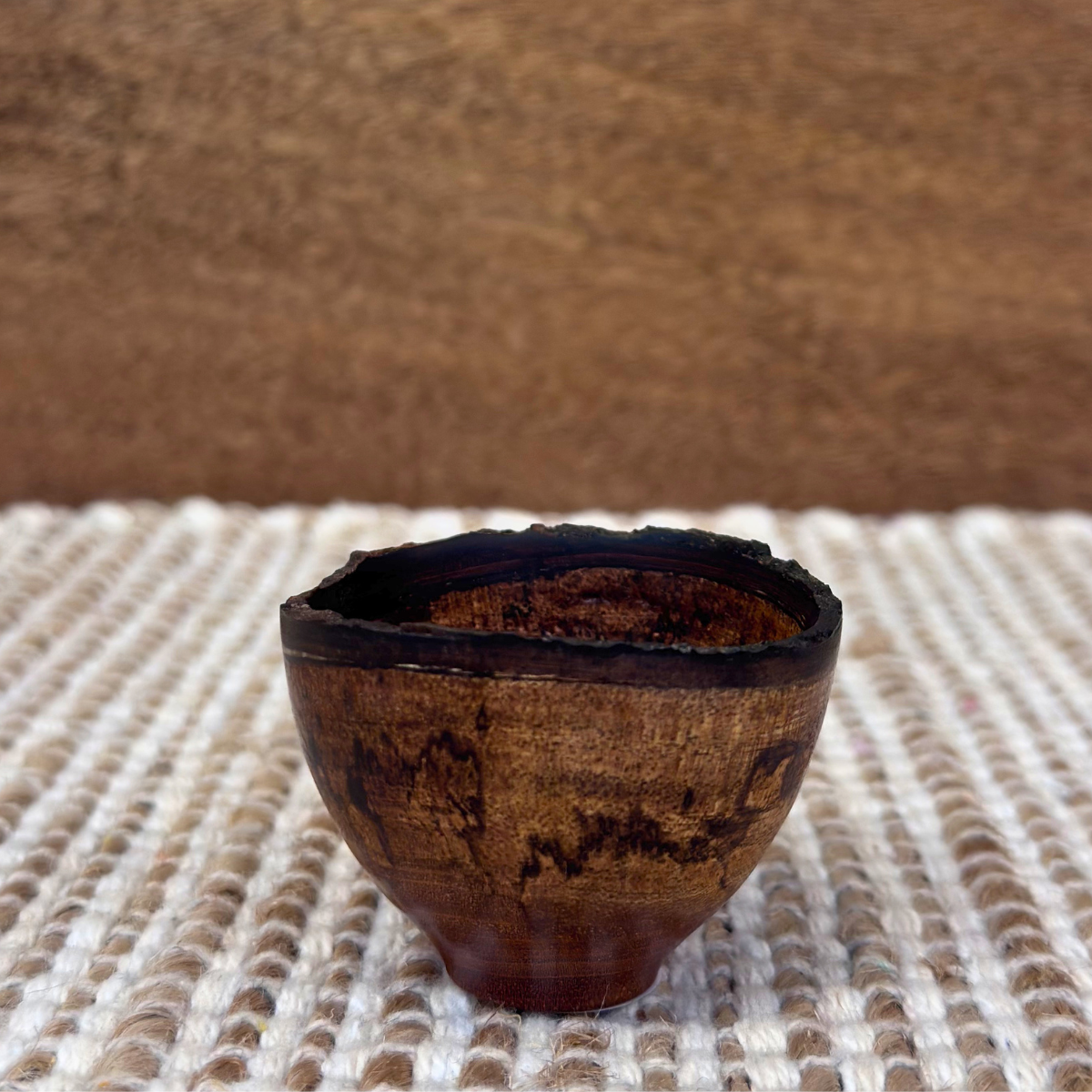 Andy Cole Hand-Turned Cuban Mahogany Bowl Natural Edge by Andy Cole