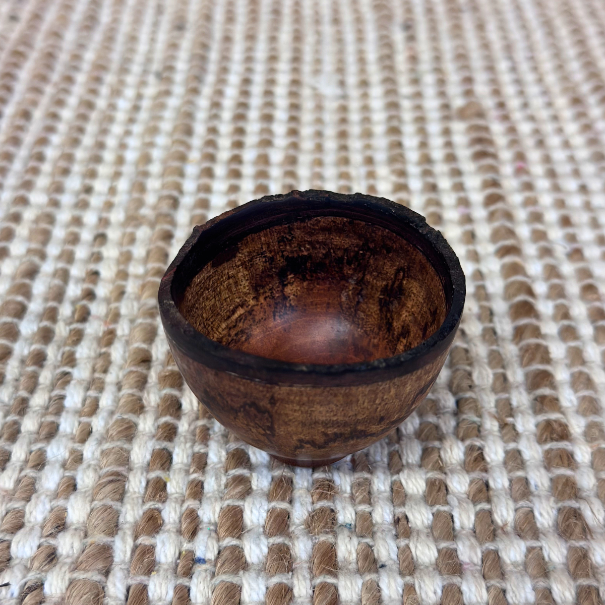 Andy Cole Hand-Turned Cuban Mahogany Bowl Natural Edge by Andy Cole