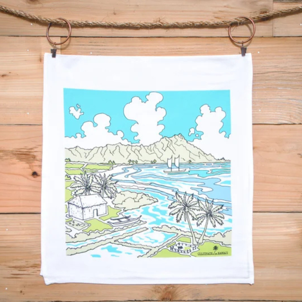 Cultivate Waikiki Tea Towel by Cultivate Hawaii