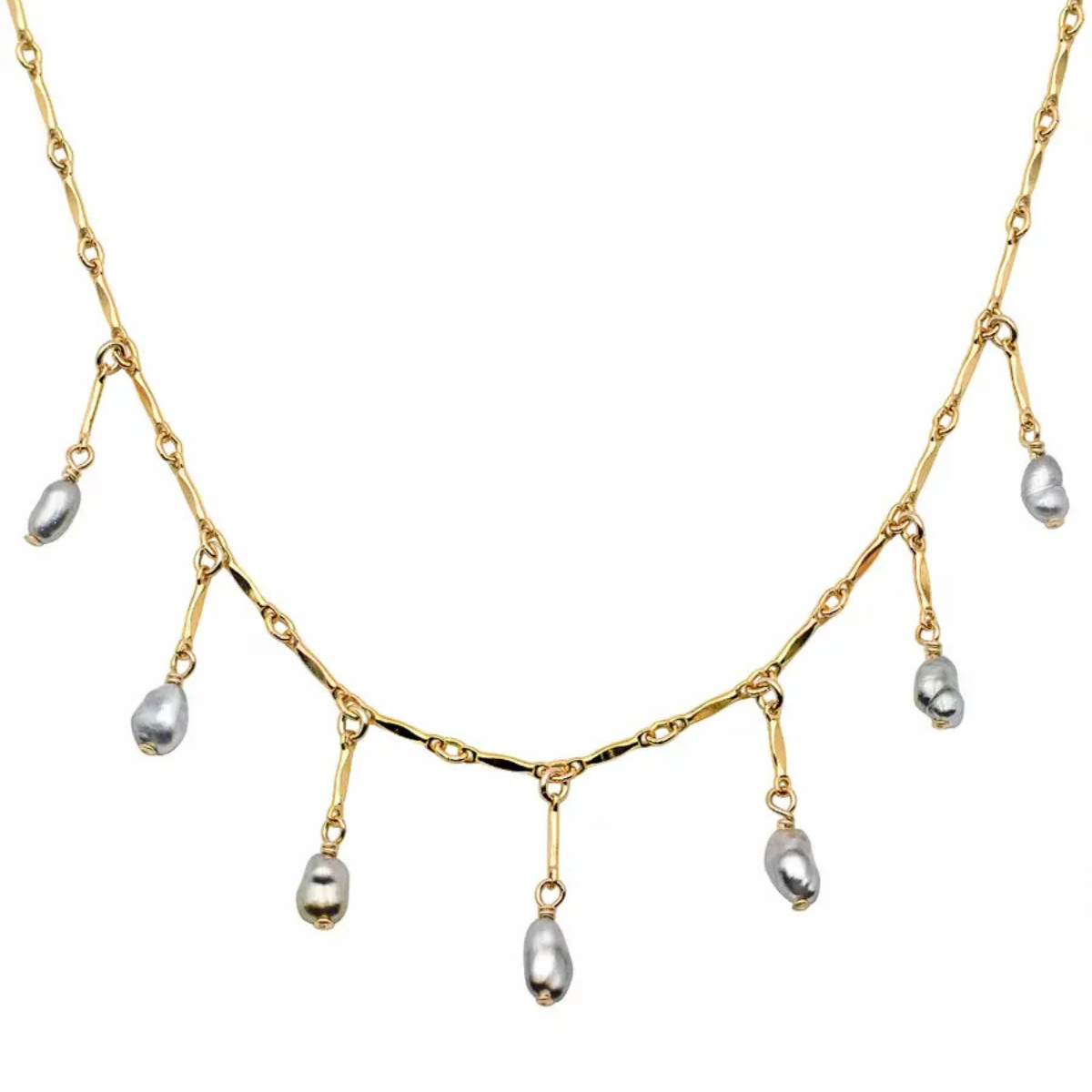 Keshi Co KESHI SHAKER NECKLACE-GF-TAHITIAN KESHI