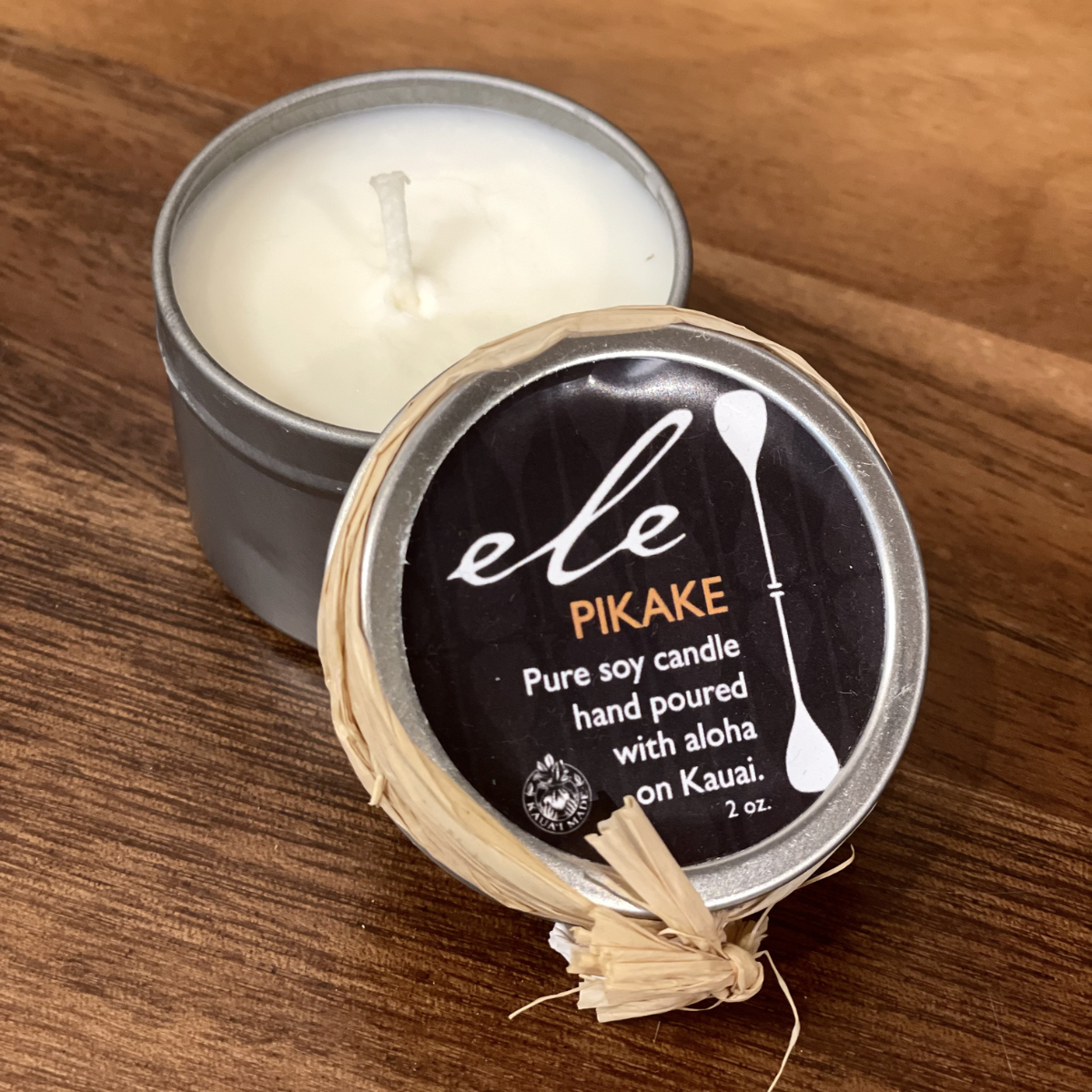 Ele Kauai SOY CANDLE 2OZ TIN: PIKAKE