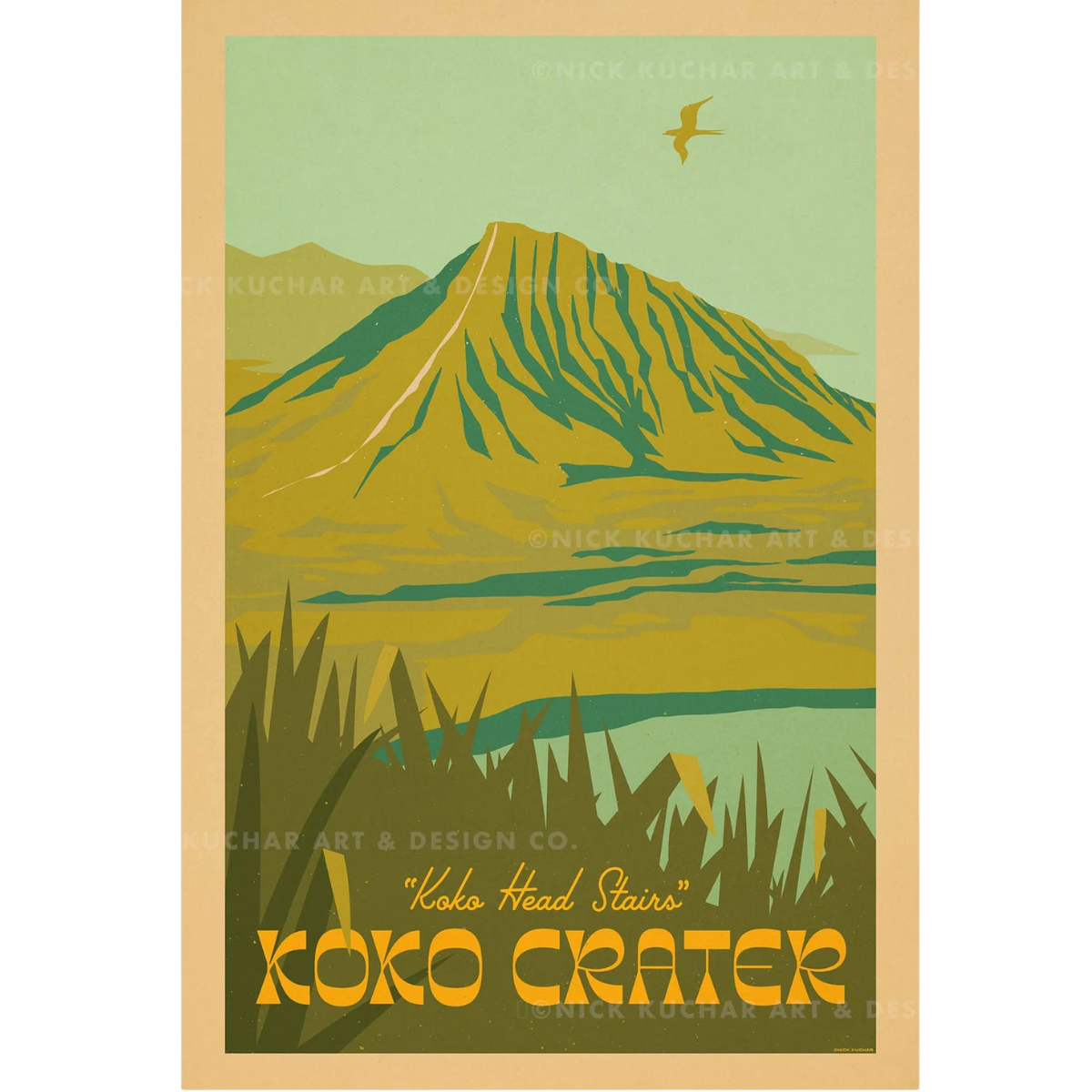 Nick Kuchar Koko Head Stairs 12×18 Art Print by Nick Kuchar