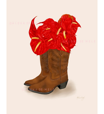 Aloha de Mele Country Anthuriums 8x10 Matted Print by Aloha de Mele