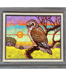 Gary Kato Pueo 11×14 Original Acrylic Painting by Gary Kato