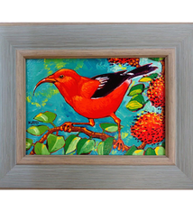 Gary Kato I'iwi – 5x7 Framed Original Acrylic Painting by Gary Kato