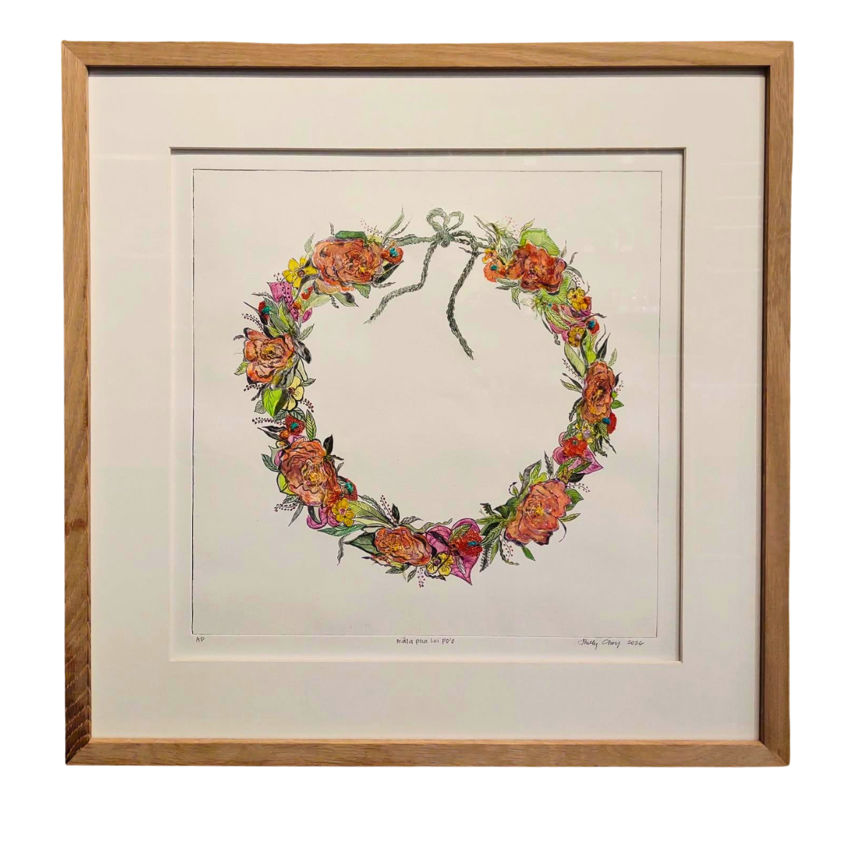 Paiko Ridge Studio Mala Pua Lei Poʻo Artist Proof by Shelly Choy