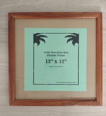 Honolulu Woodworking Designs Solid Koa Wood Frame 12×12 by Honolulu Woodworking Co.