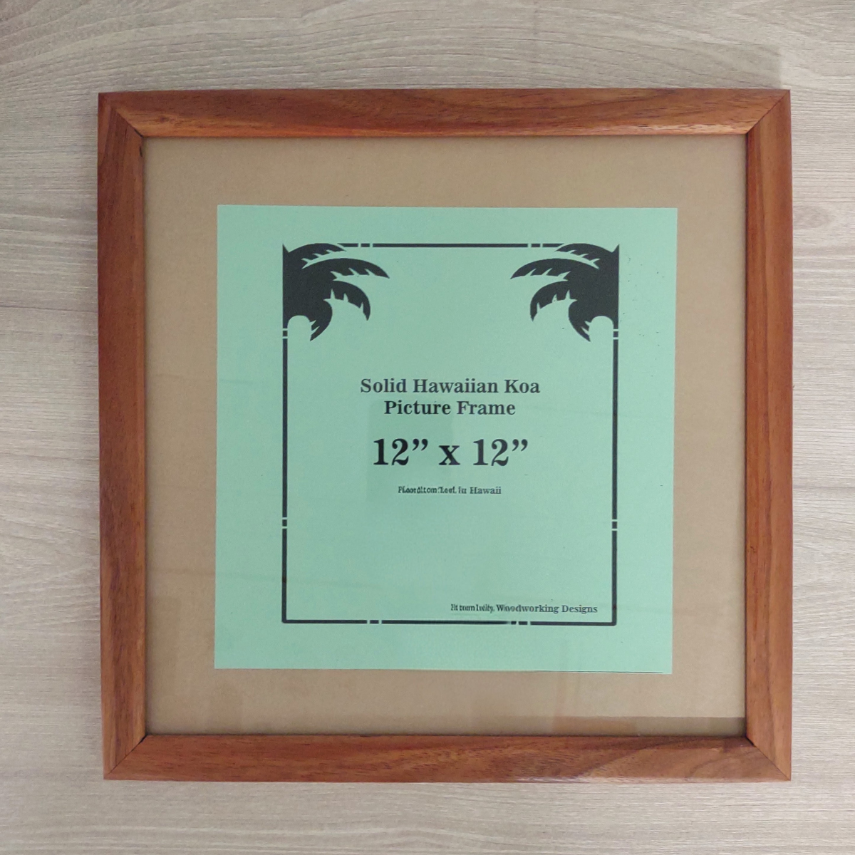 Honolulu Woodworking Designs SOLID KOA FRAME - 12X12