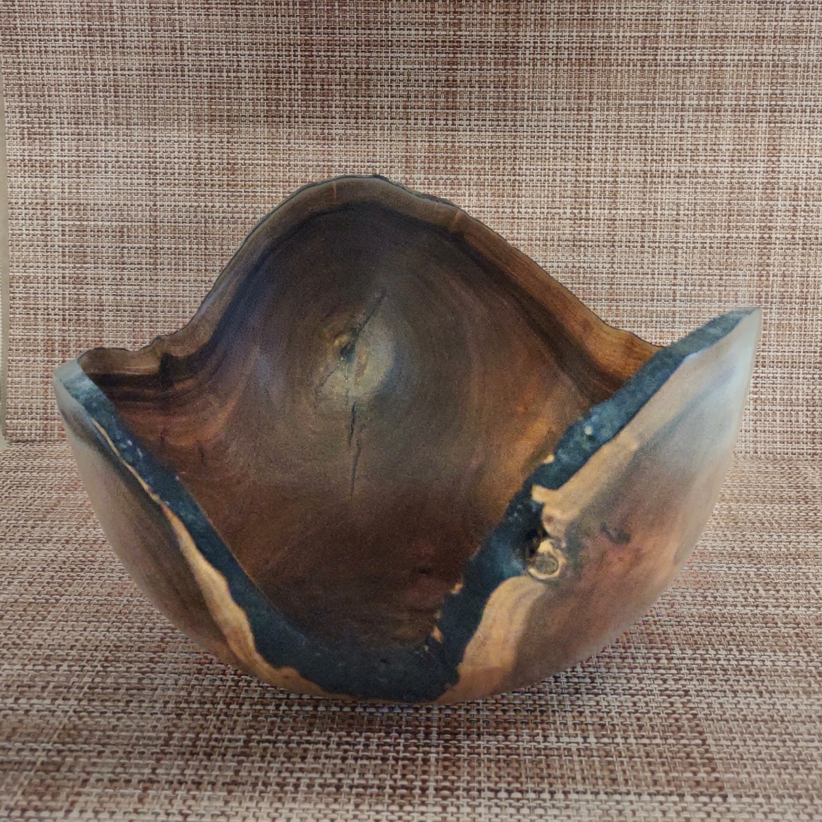 Aaron Hammer Milo Crotch Wood Bowl with Bark Edge by Aaron Hammer