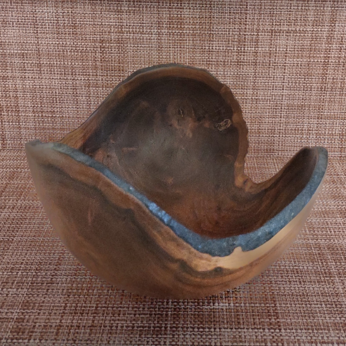 Aaron Hammer Milo Crotch Wood Bowl with Bark Edge by Aaron Hammer