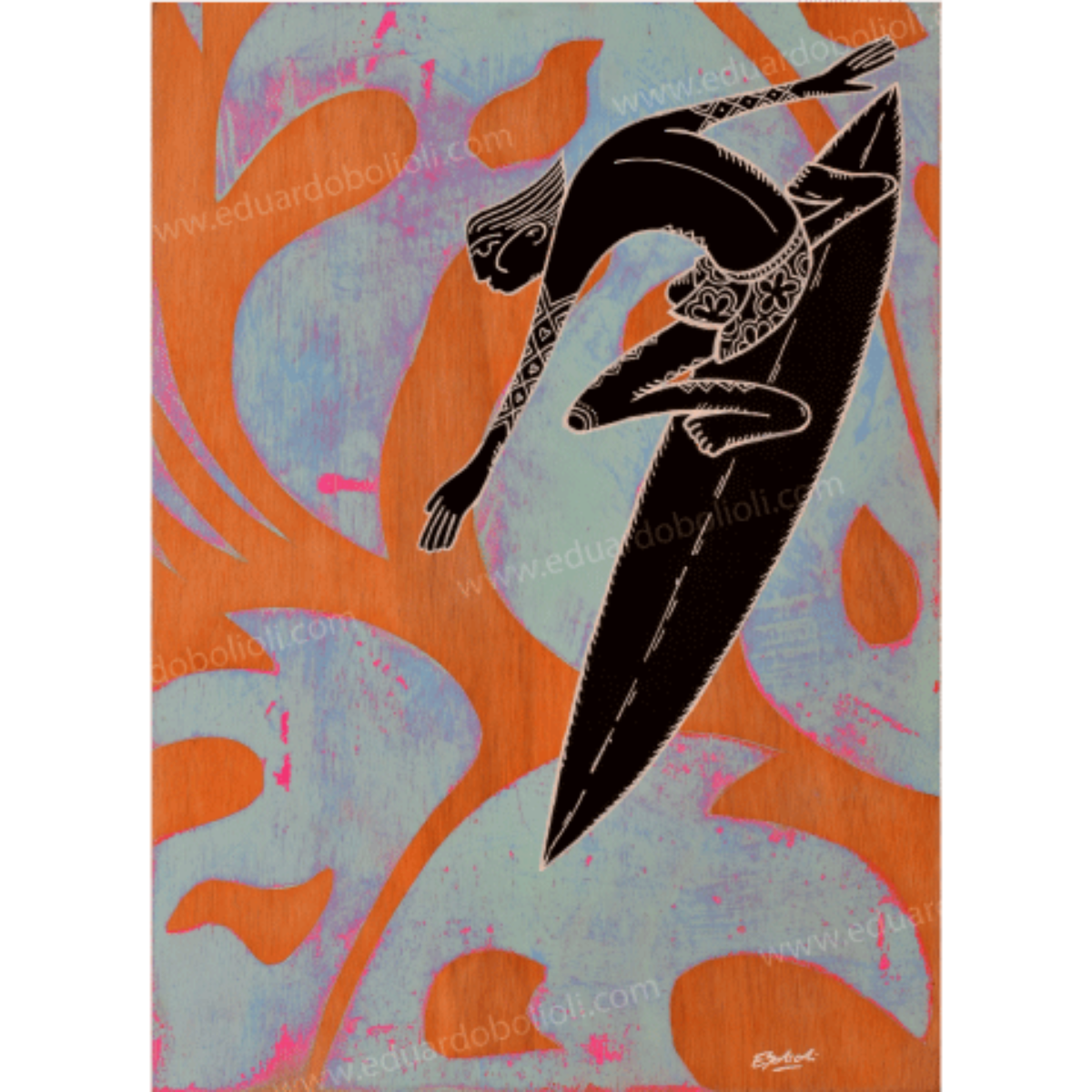 Eduardo Bolioli GOING RIGHT, 11X14 MATTED PRINT