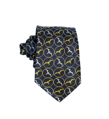 Pineapple Palaka Iwa Black/Gold Modern Necktie