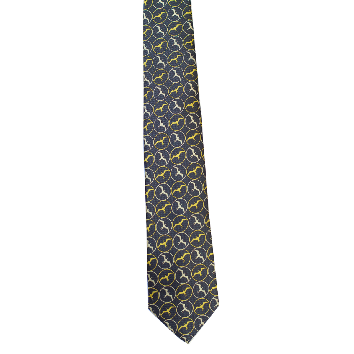 Pineapple Palaka Iwa Black/Gold Modern Necktie