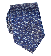 Pineapple Palaka Honu Blue v3: Modern Silk Necktie