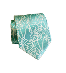 Pineapple Palaka KALO 2 TEAL: MODERN NECKTIE
