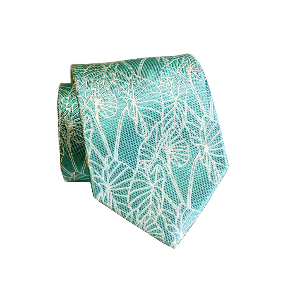 Pineapple Palaka KALO 2 TEAL: MODERN NECKTIE