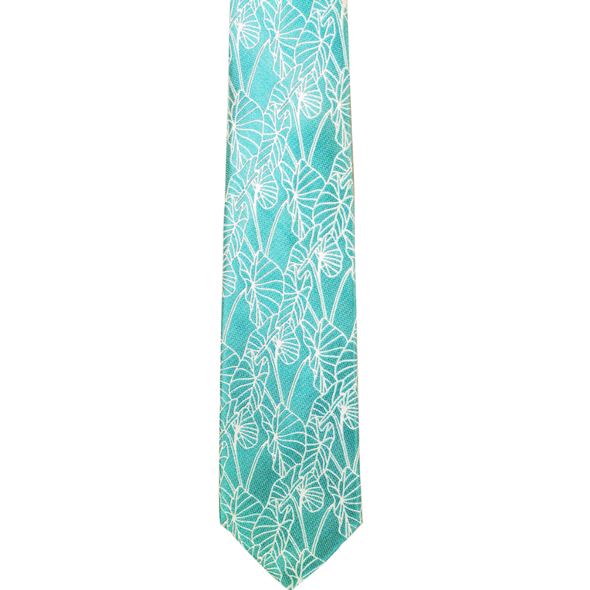 Pineapple Palaka KALO 2 TEAL: MODERN NECKTIE