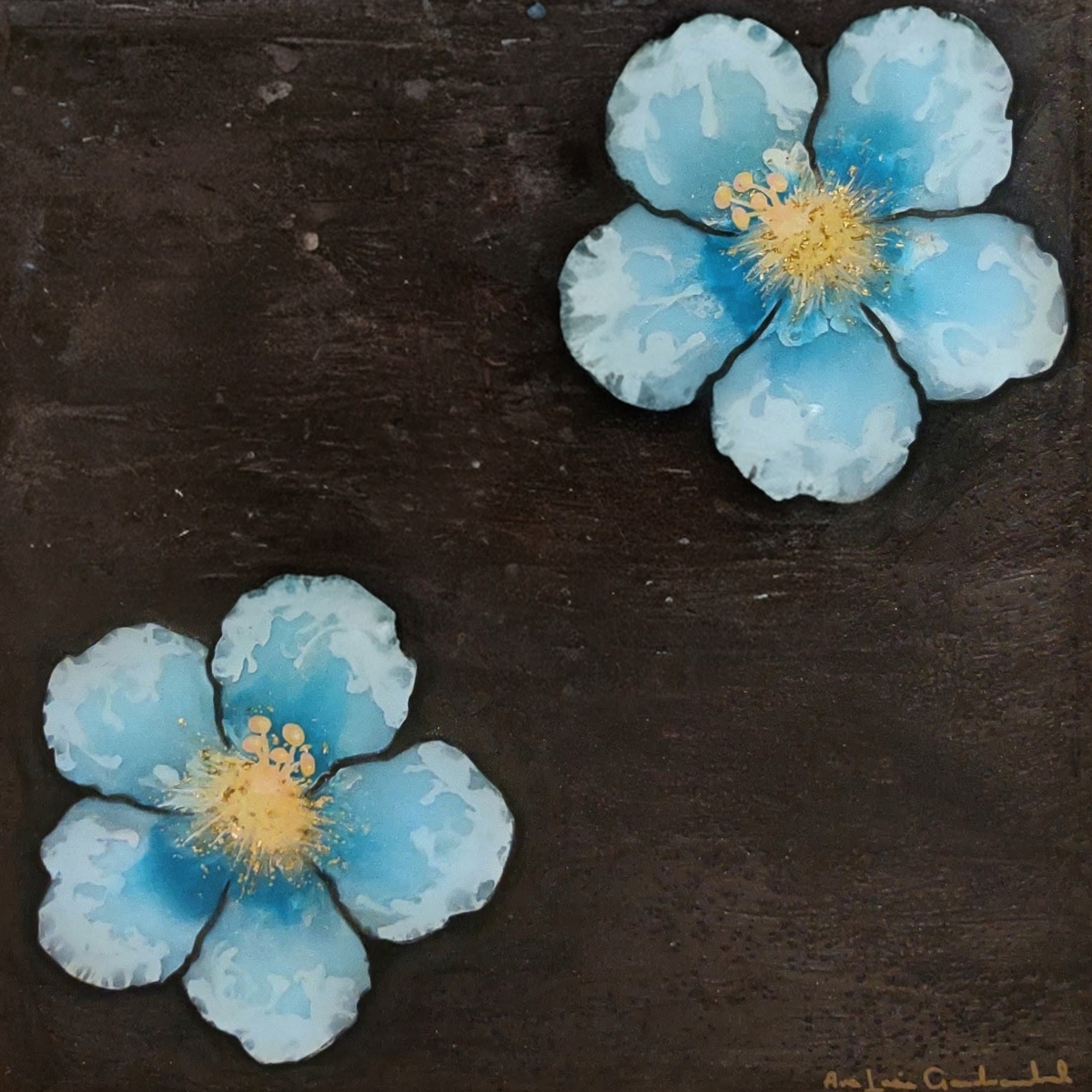 Ana Lucia Gardeazabal Hope at Punaluu Beach 9 Resin Painting by Ana Lucia Gardeazabal