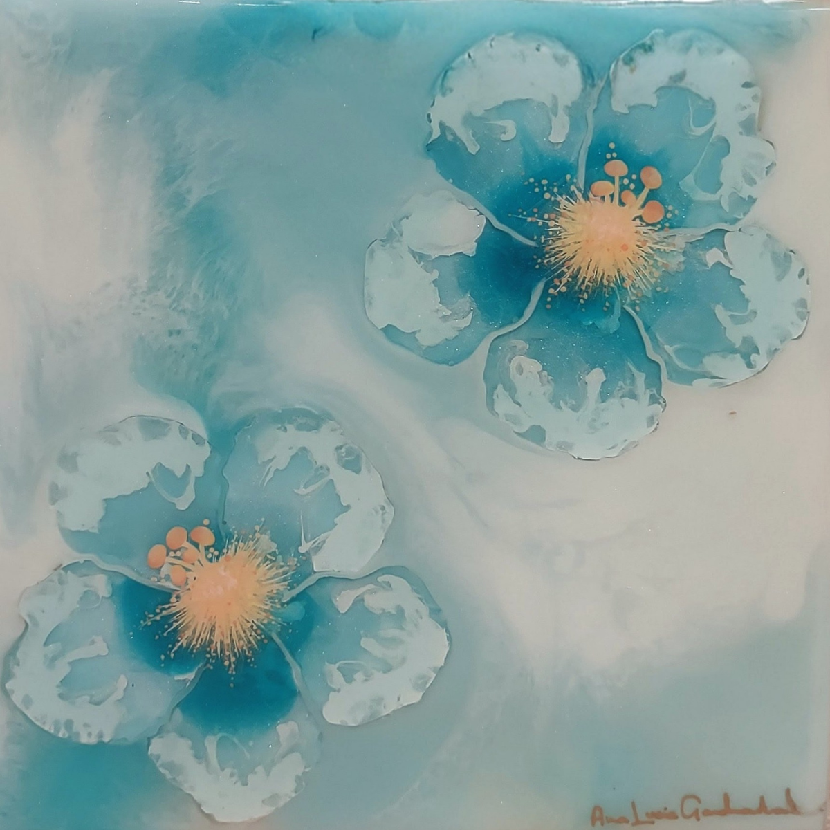 Ana Lucia Gardeazabal Mediodia 48 Resin Painting by Ana Lucia Gardeazabal