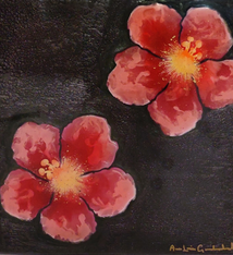 Ana Lucia Gardeazabal Hope at Punaluu Beach Resin Painting by Ana Lucia Gardeazabal