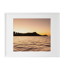 Kelly Rice Kelly Rice Sunrise Silhouettes Diamond Head Matted Print 8 x 10