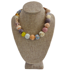 Beverly Creamer Bev Creamer Murano Blue Chalcedony Necklace One of a Kind Hawaii Jewelry