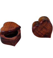 Honolulu Woodworking Designs Heart Box with Magnetic Lid Handmade in Hawaii