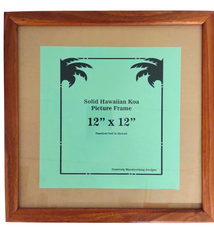 Honolulu Woodworking Designs Solid Koa Wood Frame 12×12 by Honolulu Woodworking Co.
