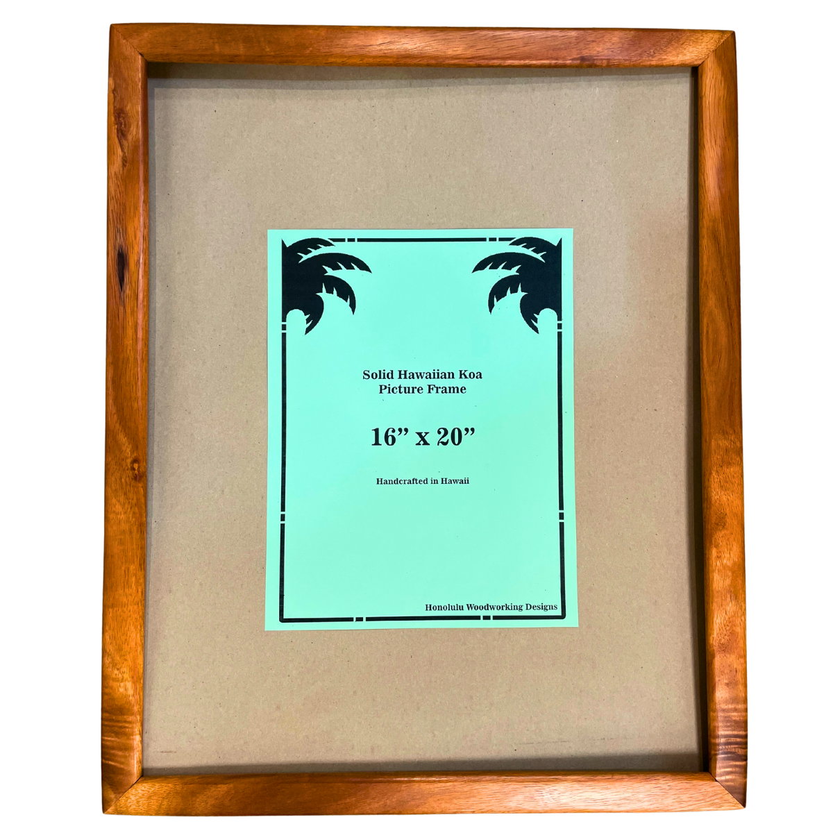 Honolulu Woodworking Designs Solid Koa Wood Frame 16×20 by Honolulu Woodworking Co.