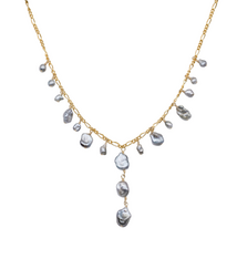 Keshi Co Keshi Co Vaima Necklace Tahitian Keshi Pearls Gold Fill